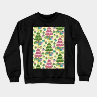 Christmas Trees And Gifts Pattern Crewneck Sweatshirt
